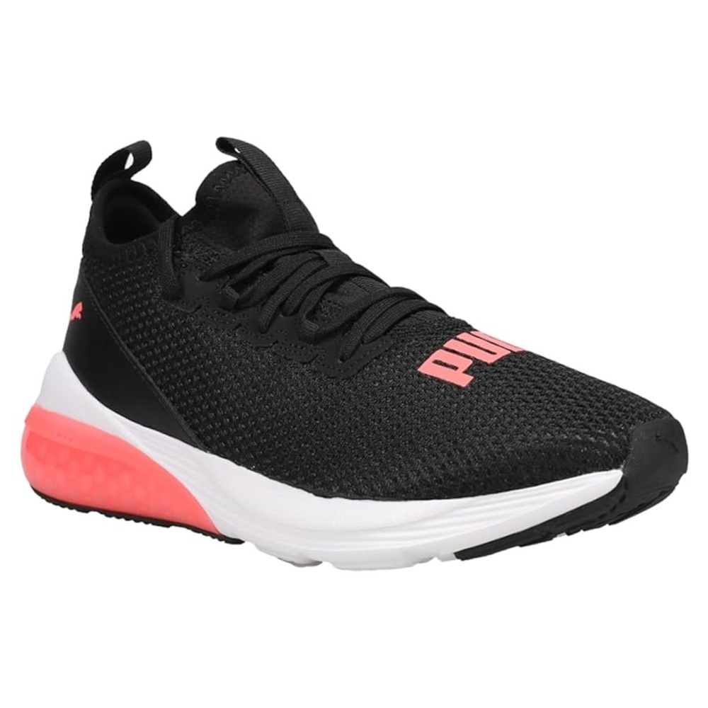PUMA Women's Black and Coral Athletic Shoes